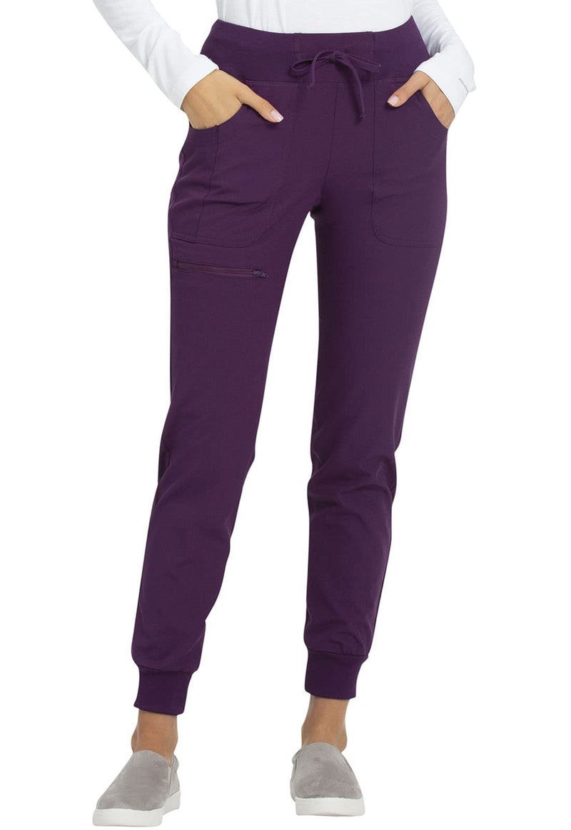 HeartSoul Women's Medical Scrub Jogger Pants Contemporary fit Drawstring Waistband Jogger with 5 Pockets - HS030, XS, Eggplant - Image 1
